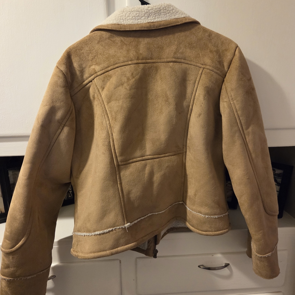 Tan Shearling Jacket - image 2